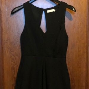 Black Jacquard Romper - cocktail attire